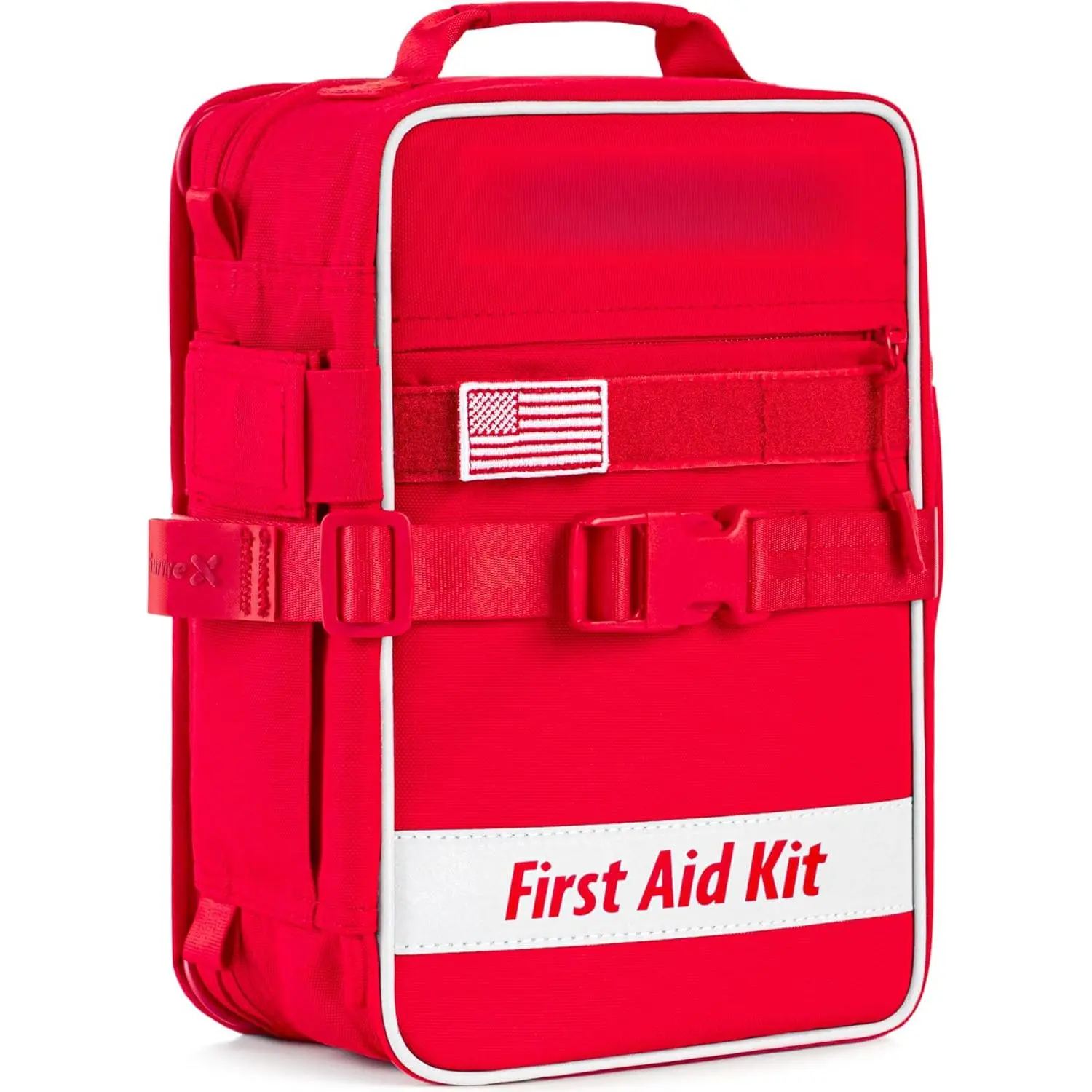Large First Aid Kit  Car, Travel & Home - Emergency Kit  Hiking, Camping, Backpacking and Outdoors - Includes Zip Stitch Wound Closure Strips