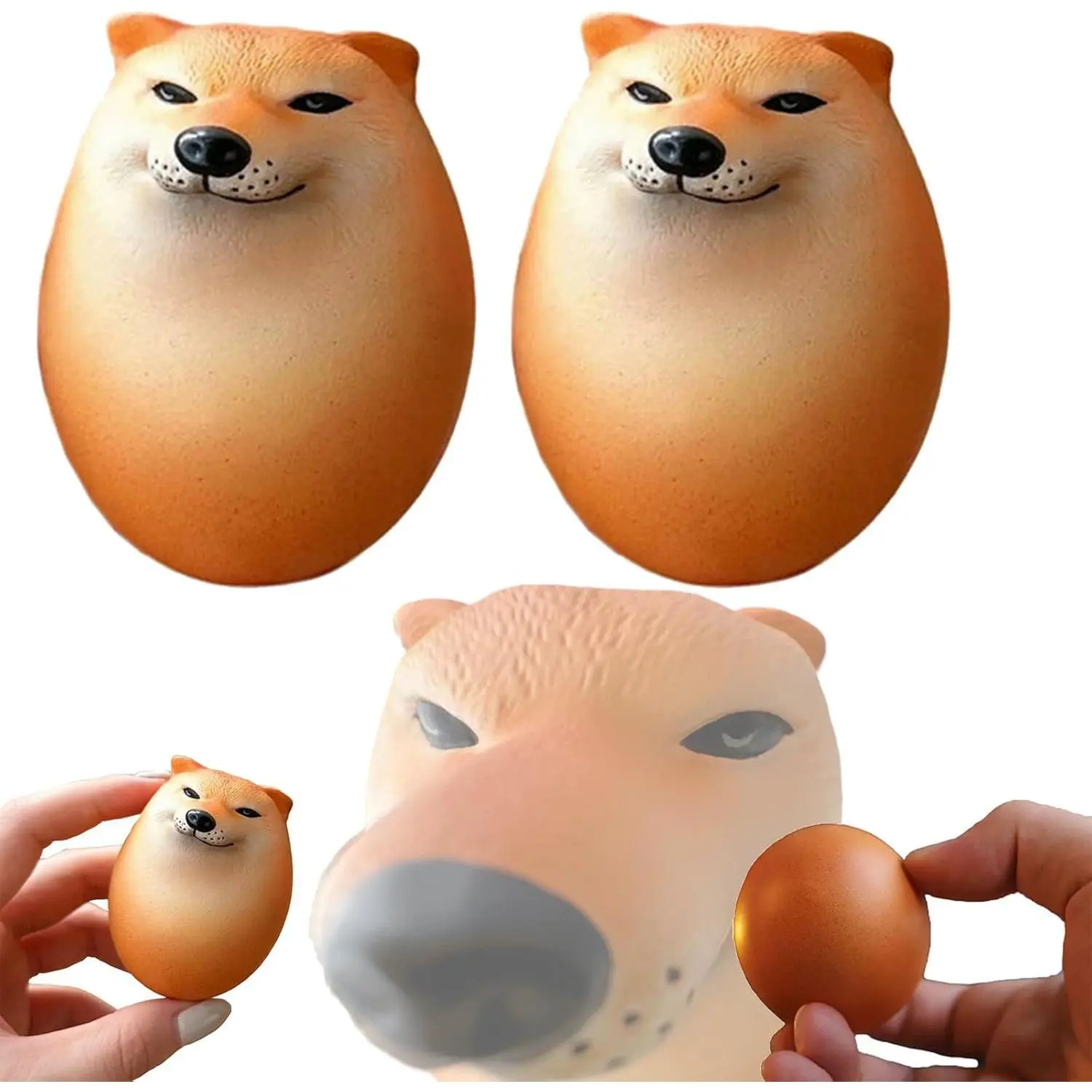 Shibako Shibako Dog Squishies Egg Toys ! Shibako Egg Shiba Inu Egg Slow Rising Squishies for Adults - Dog Egg Toy Stress Relief - Interesting Shiba Inu Dog Eggs Decompression Toy (2 Pcs)