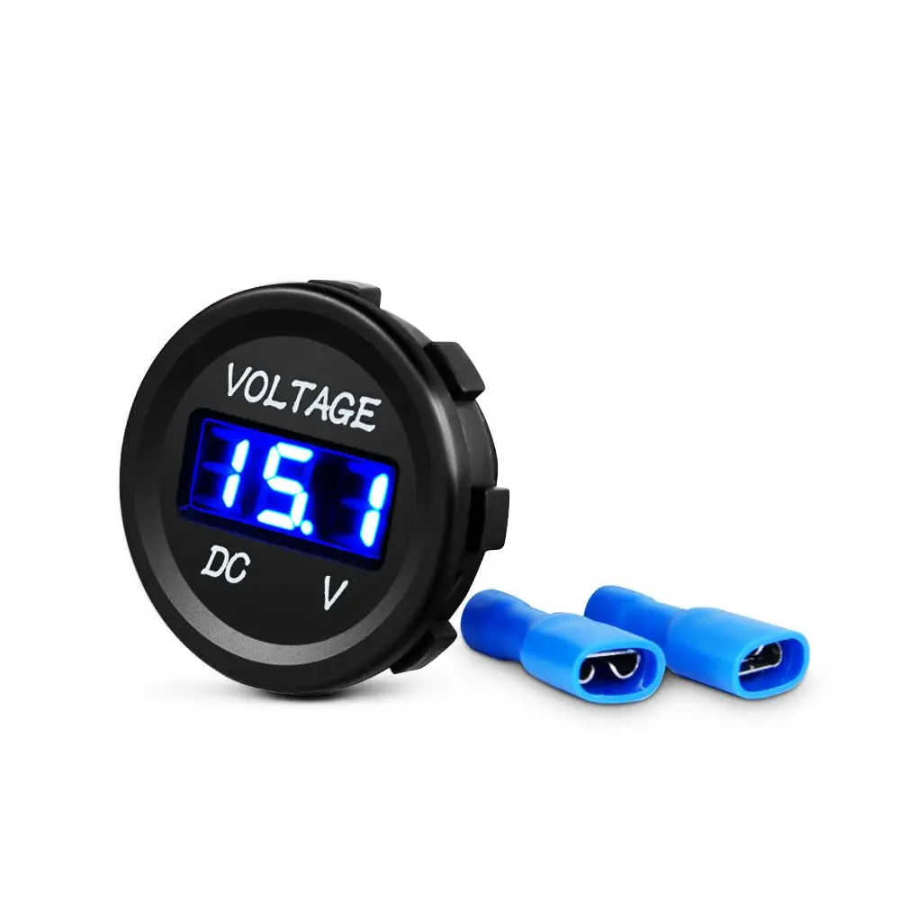Nilight LED Digital Display Voltmeter Panel DC12V Waterproof Digital Round Panel VoltVolt Tester Gauge for Boat Marine Vehicle Motorcycle Truck ATV UTV vehicle lighting led cardisplay flexible leddisplay led display