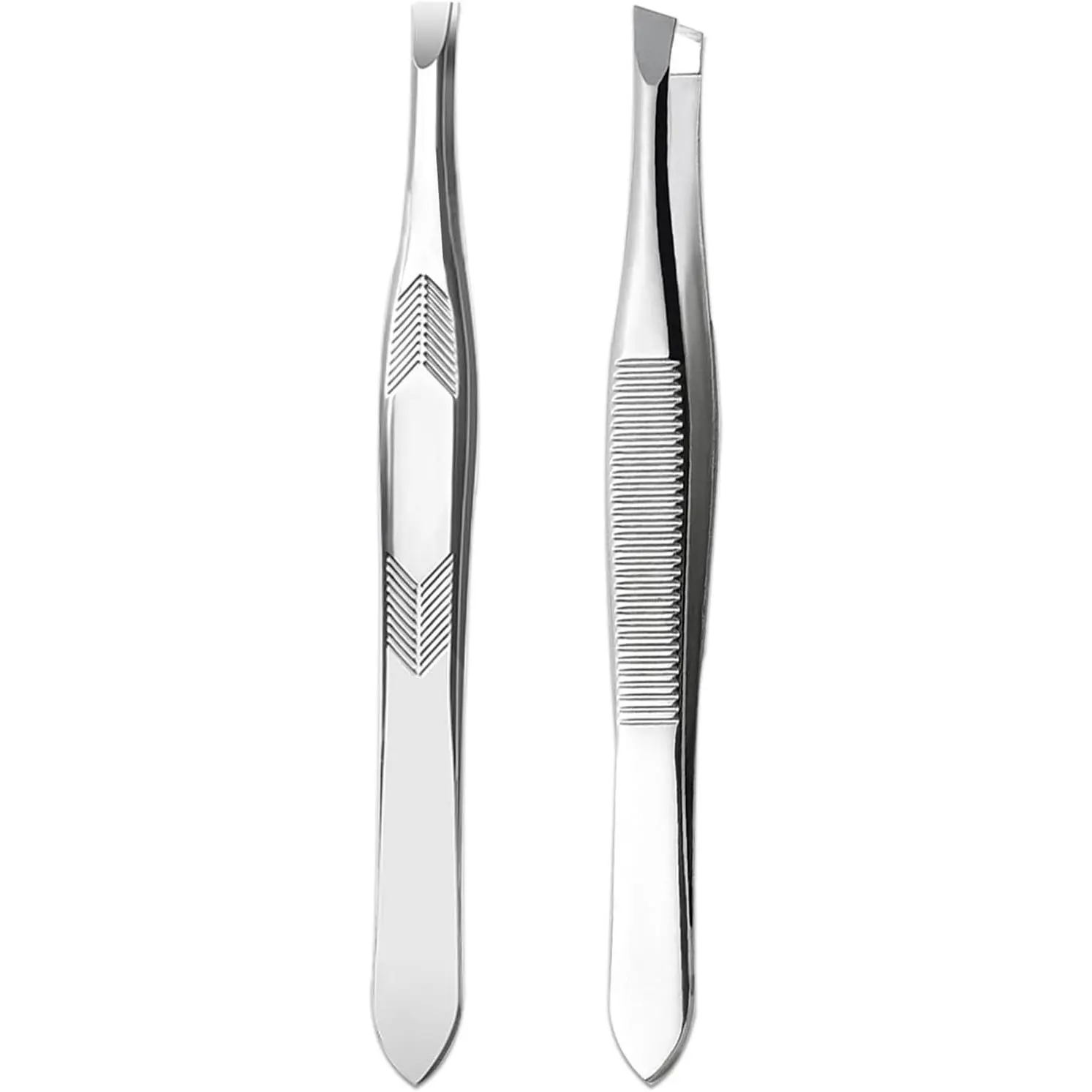 Tweezers for Women Facial Hair,High Precision Stainless Steel Tweezerman Tweezers for Eyebrows Facial Hair, Splinter and Ingrown Hair Removal,2 Count