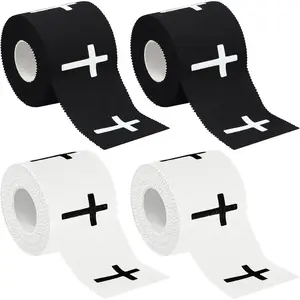 Christian Athletic Sports Tape with Cross Design - 4-Pack Breathable Cotton Wrist Wrap, 2in x 23ft for Soccer, Baseball, Boxing & Gym Training, Inspirational Faith-Based Fitness Accessory