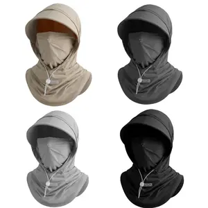 4 Pack Polyester Balaclava Face Cover, Unisex UV-Protective Cooling Hood for Sun Protection, Breathable for Fishing, Cycling & Outdoors