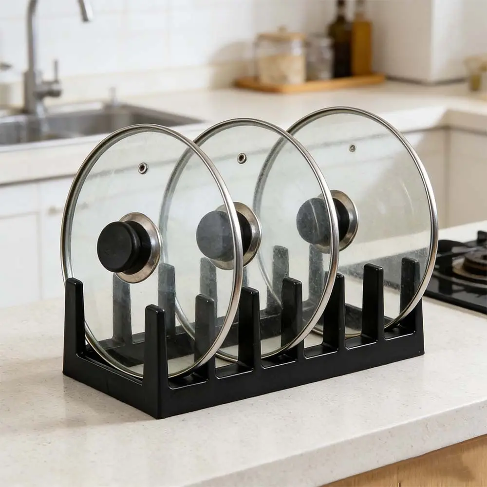 2-Piece Multi-Functional Storage Rack, Minimalist Rack, Kitchen Pot Lid Holder, Bowl Dish Drainer, Creative Desk Bookshelf, Space-Saving Organizer