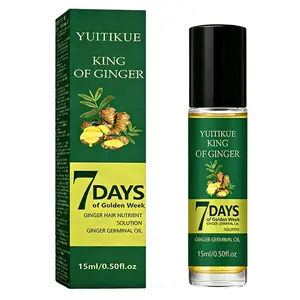 Yuitikue Ginger Hair Nutrition Liquid, 7-Day Revitalization, Smooth Silky Texture, Moisturizing Scalp, Shiny Finish, 15ML, Contains Ginger Extract