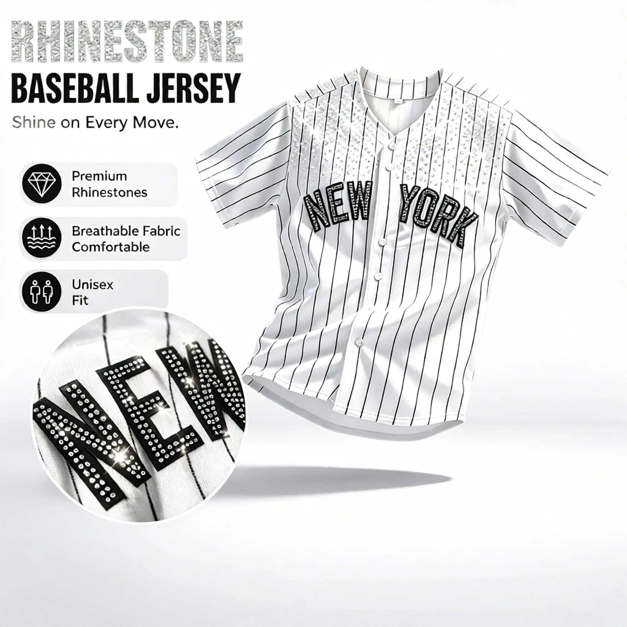 [New Embroidered Diamond] New York baseball jersey, unisex style, suitable for game day wear, holiday jerseys, and gifts.commemorative baseball jersey apparel enthusiast retro ohtani#17 baseball fan jersey， NY jerseys