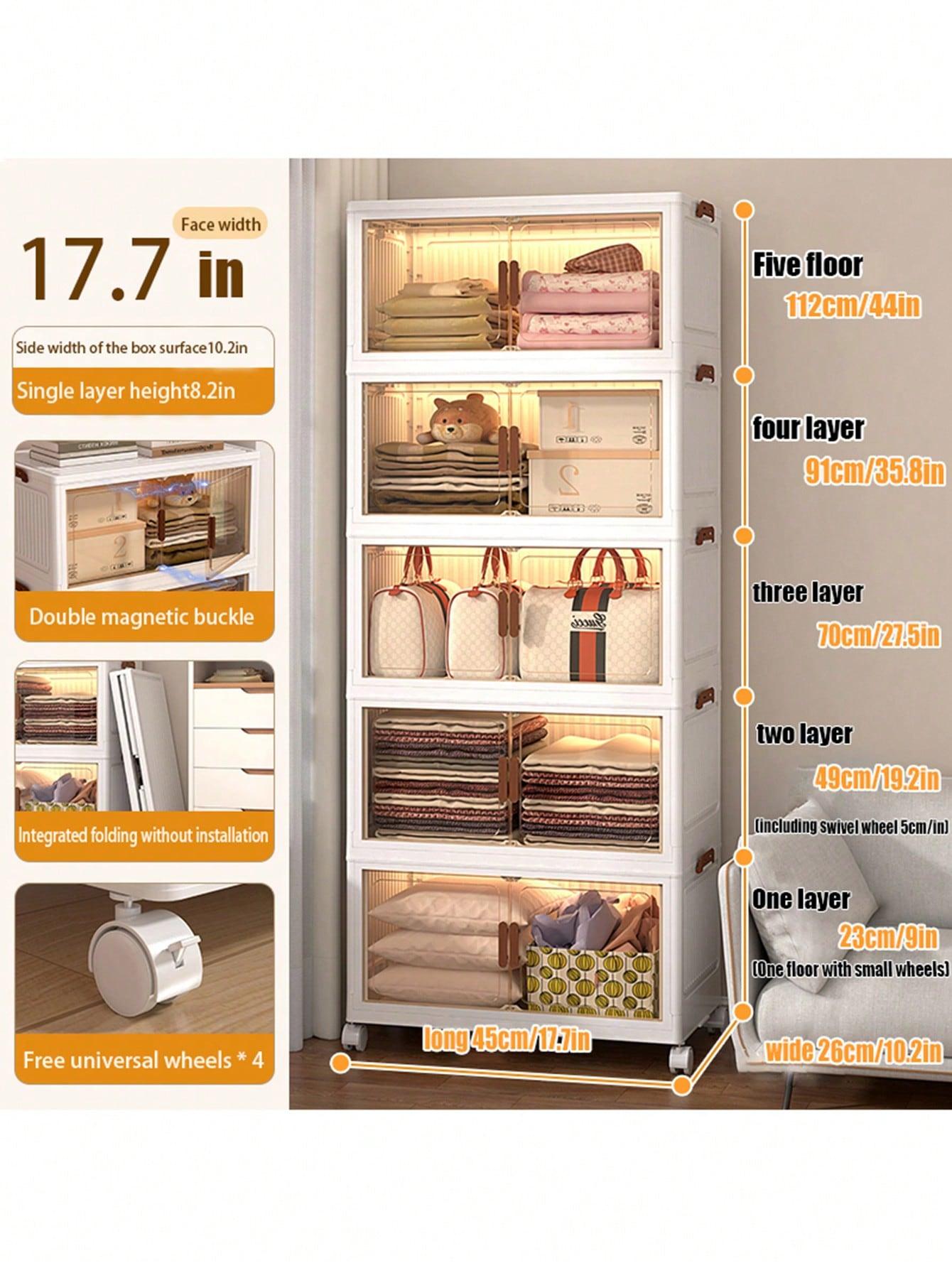 4layers  Plastic Storage Box Organizer, Stackable Storage Box, Covered Storage Box, Storage Container Organizer