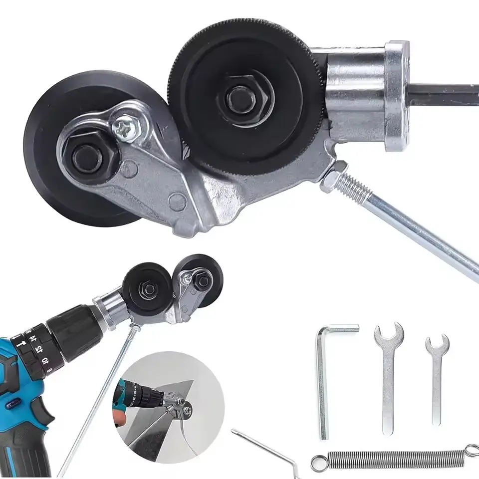 Electric Metal Shearing Tool with Adjuster, Heavy Duty DIY Metal Cutting Tool for Steel and Copper, Essential for Metalworking Projects