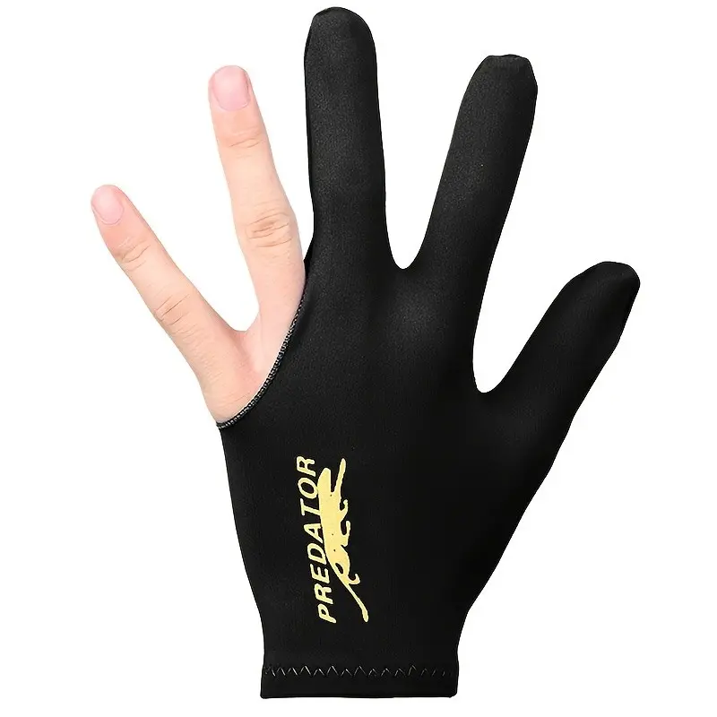 Left-Hand Snooker Billiards Three-Finger Glove, Comfortable Fit for Precision Shots, Durable Material for Long-Lasting Use, Billiards Accessories