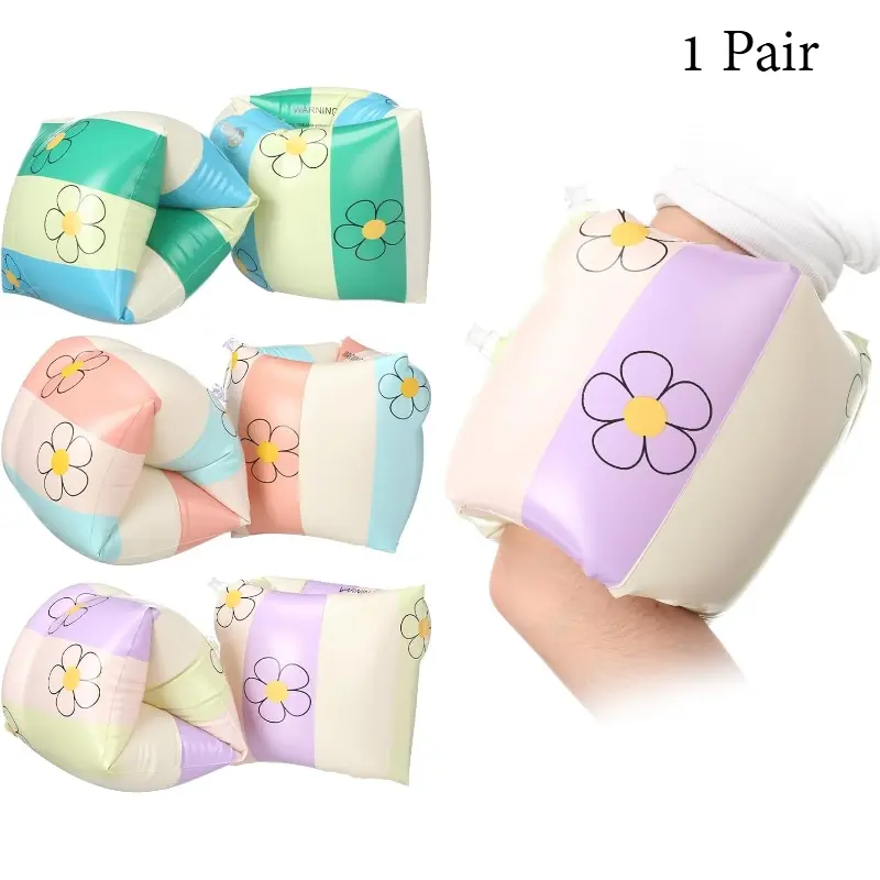 Inflatable Swimming Arm Floaties, Thick PVC Swim Arm Bands, Stable Buoyancy & Easy to Wear, Pool Water Play & Swim Training Aid, Unisex for Kids & Adults