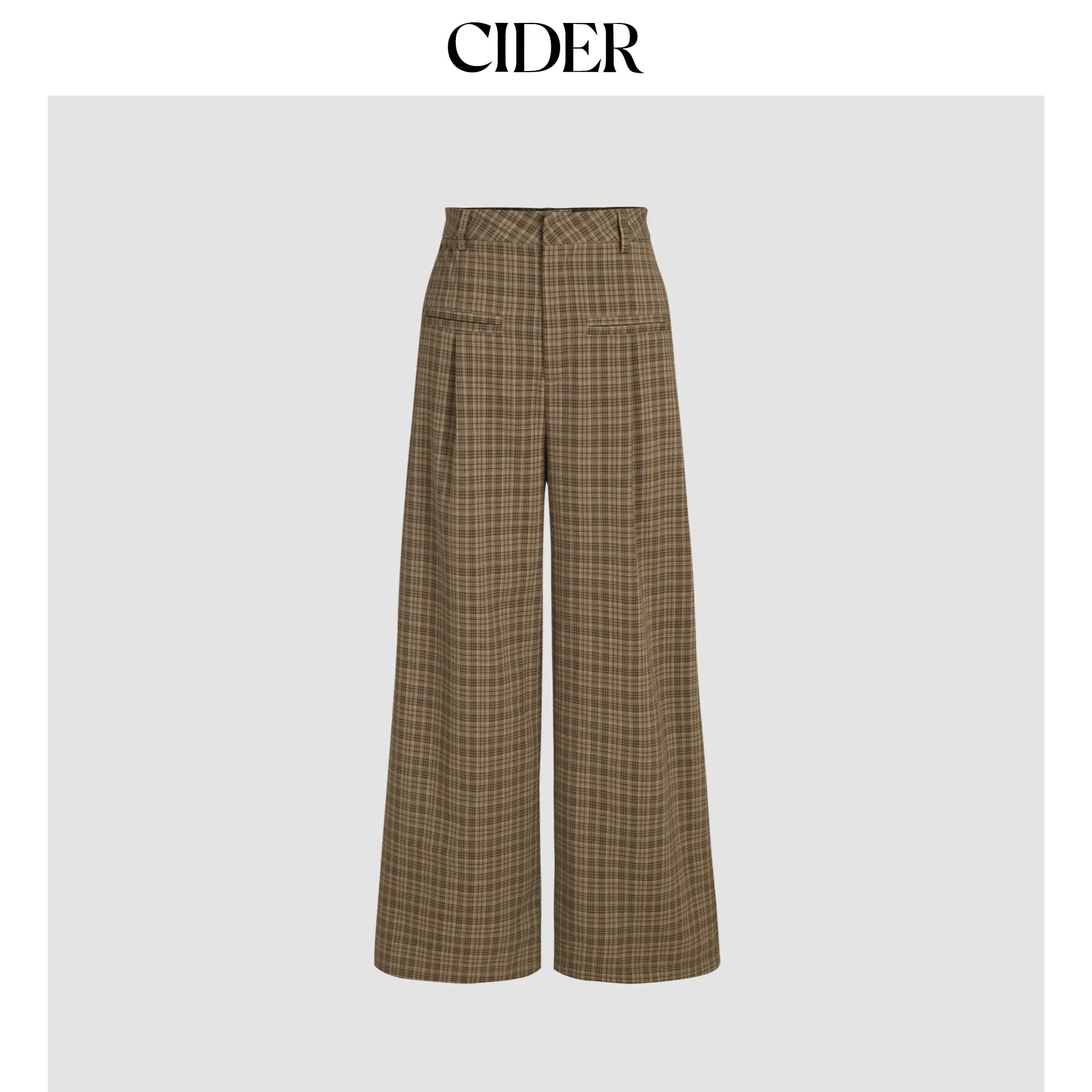 Cider [size 2-10] Tartan Wide Leg Trousers