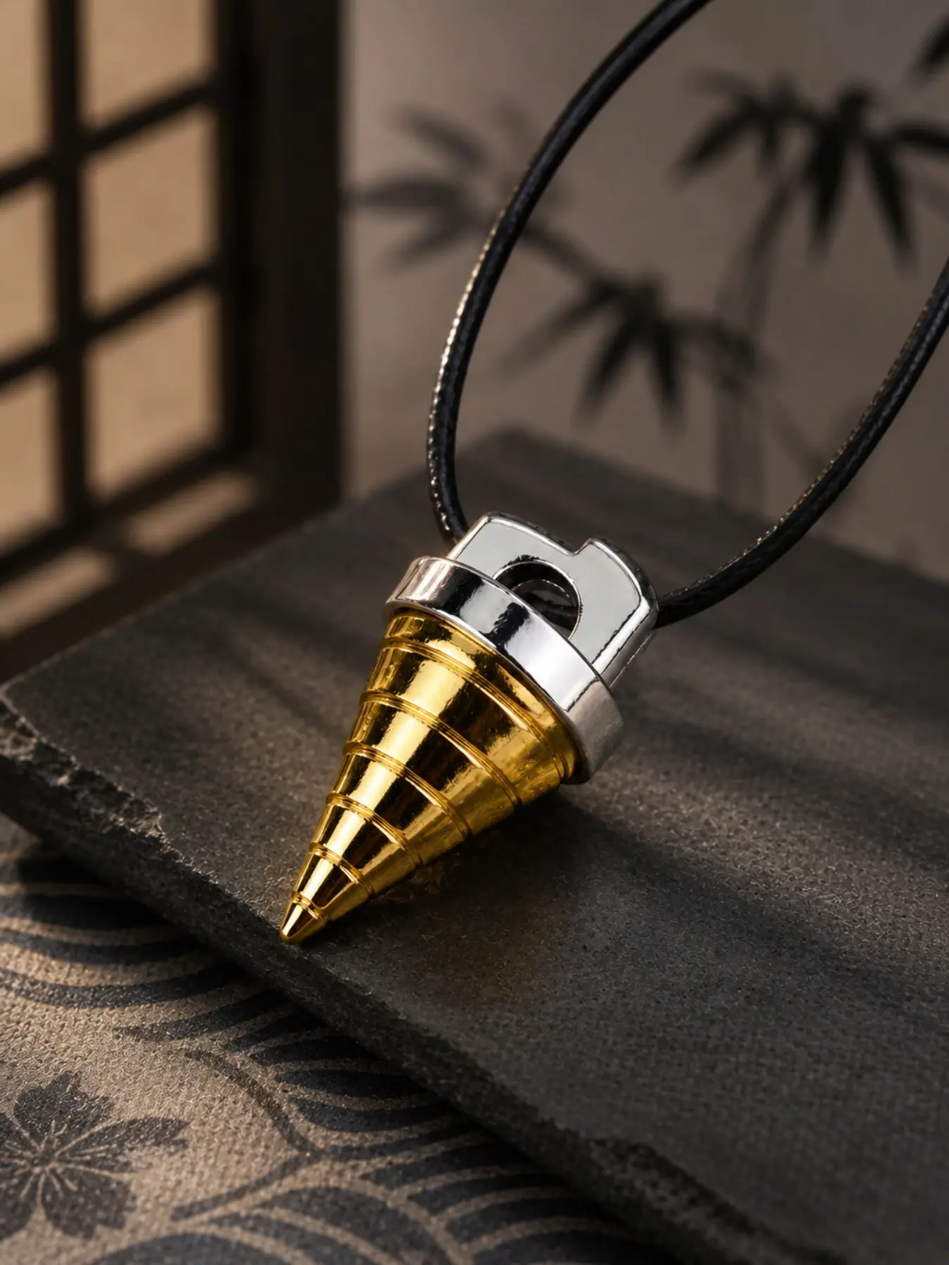 Spiral Drill Pendant Necklace Anime Inspired Core Alloy Necklace for Men Women Cosplay Jewelry Gift Keychain Faith Necklace