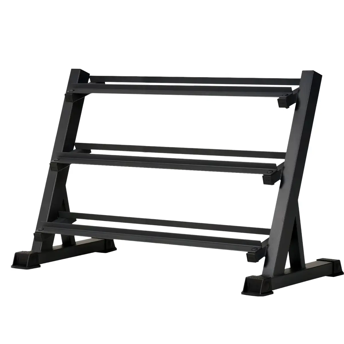 Aobtkel 3-Tier Adjustable Tiers Dumbbell Rack Stand for Home Gym, Powder Coated, Holds 5-50lb Weights, High Load Cap. Max 1100 lbs, Unisex, Steel Frame
