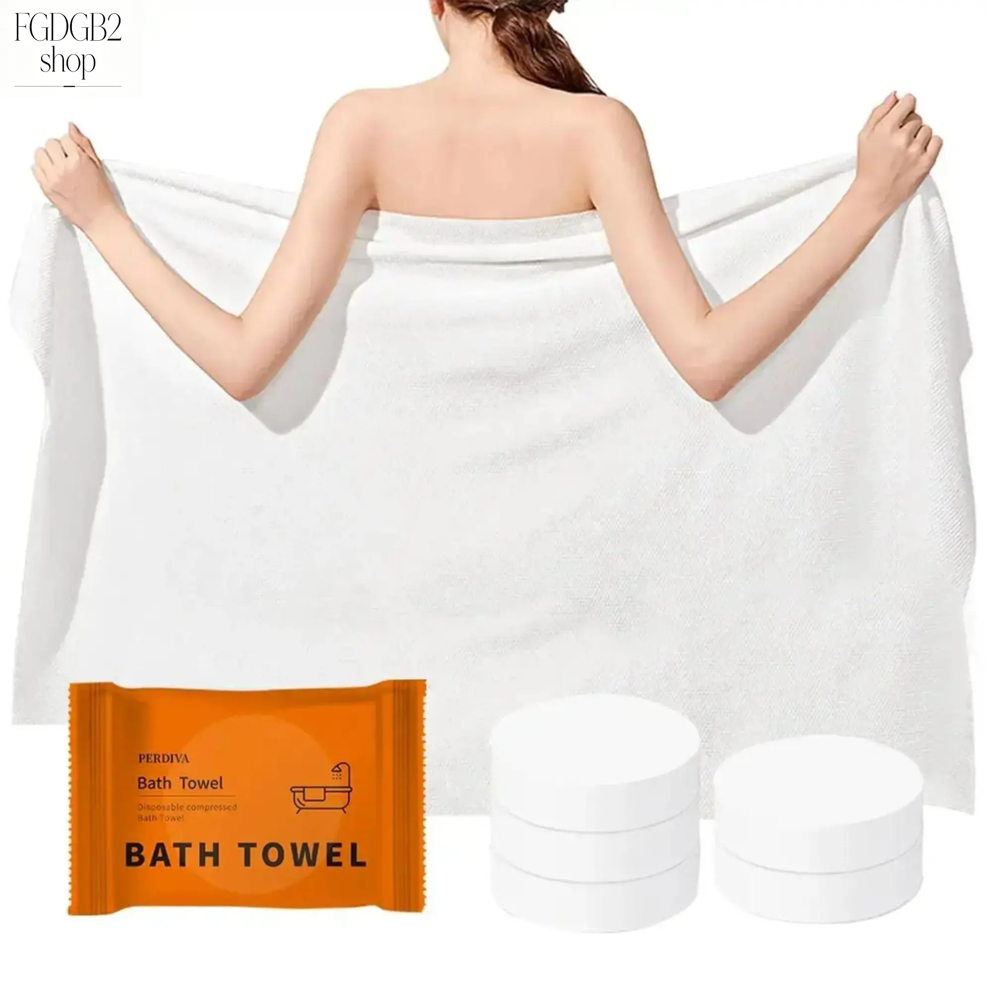 5-Pack Large Disposable Bath Towels, 27.5" x 55" Individually Wrapped Travel Towels, Soft Thick Portable Body Towels for Hotel, Beach, Gym, Camping & Swimming
