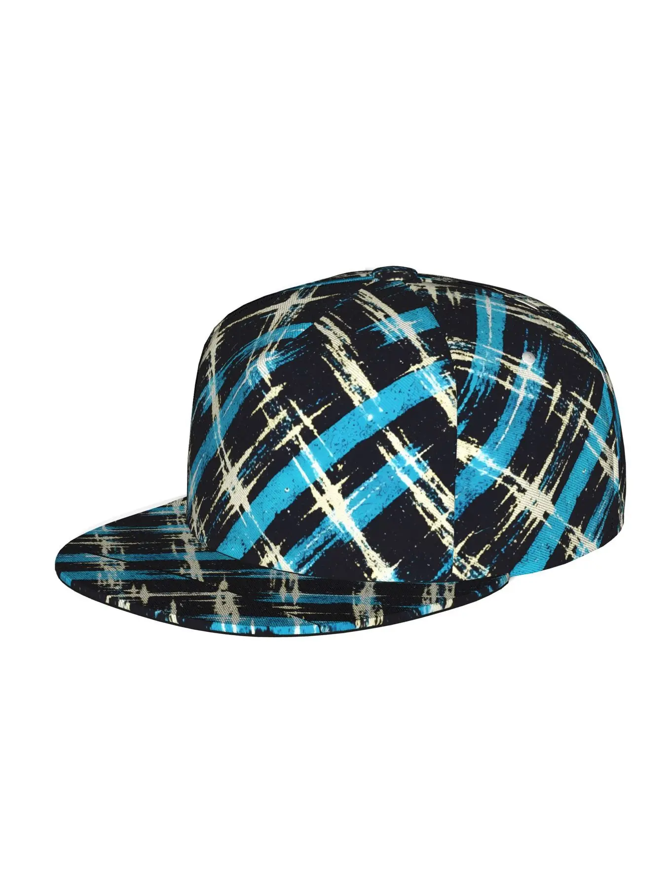 Blue and White Diagonal Stripes Pattern, Unisex baseball cap, adjustable back buckle trucker cap, party baseball cap, punk-style sun hat, suitable for skateboarding, dancing and outdoor sports, all year round.