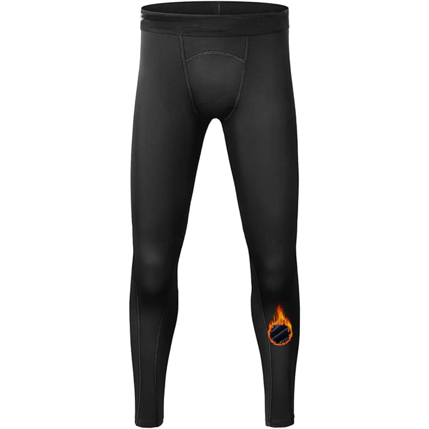 1 or 2 Pack Boys Thermal Compression Leggings Pants Youth Fleece Lined Base Layer Tights Cold Weather Gear