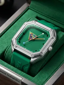 Mark Fairwahle Men's Quartz Watch, Waterproof Sporty Square Billiard Series, Fashionable and Simple Design, Model Fw-5047
