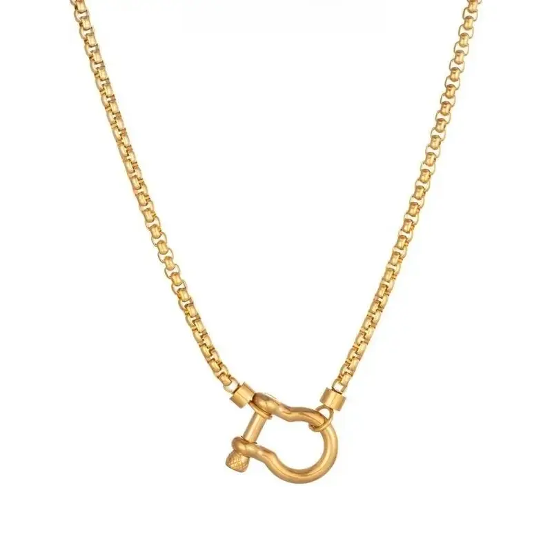 Unisex Waterproof Stainless Steel Chain Necklaces - Minimalist Clasp Pendant Jewelry, Layered Sports & Outdoor Everyday Wear Accessory, Birthday Gift Idea, Gifts For Boyfriend, Layered Chain