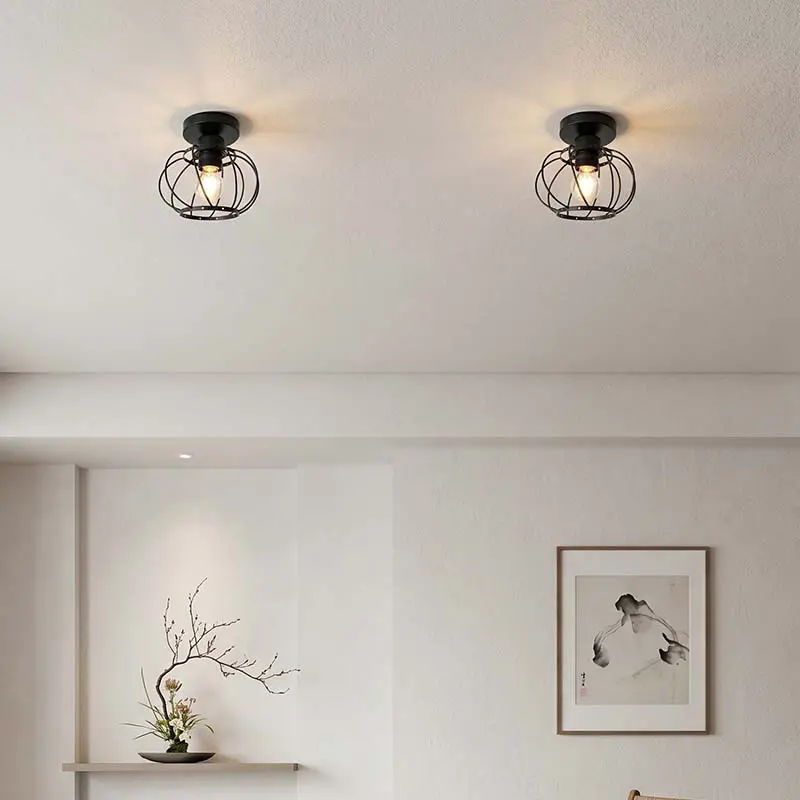 2pcs Creative Recessed Ceiling Lights, E27 Socket, Half-Embedded, Elegant Metal Finish, Home Lighting, for Hallway/bathroom/kitchen/living Room