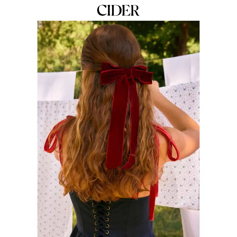 Cider VELVET BOWKNOT HAIR CLIP