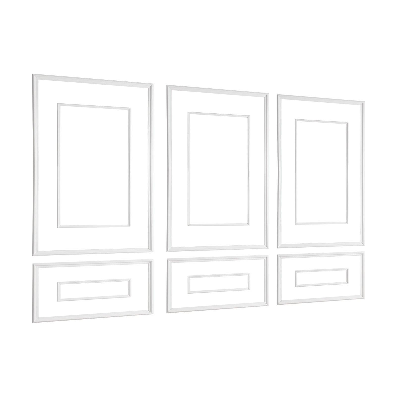 VEVOR Wall Molding 3 Pack, Wainscoting Panels Kit with Dual-Line Wide & Narrow Profile, Lightweight Paintable Polystyrene, Easy to Install Accent Wall Trim for Interior Living Room, Bedroom,White VEVOR Wall Molding 3 Pack, Wainscoting Panels Kit with Dual-Line Wide & Narrow Profile, Lightweight Paintable Polystyrene, Easy to Install Accent Wall Trim for Interior Living Room, Bedroom,White