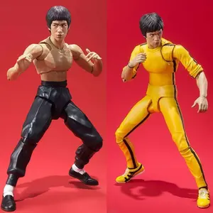 14cm Bruce Lee Articulated Action Figure V1 Yellow Jumpsuit V2 Black Pants Kung Fu Statue Decor For Boys And Collectors In Stock