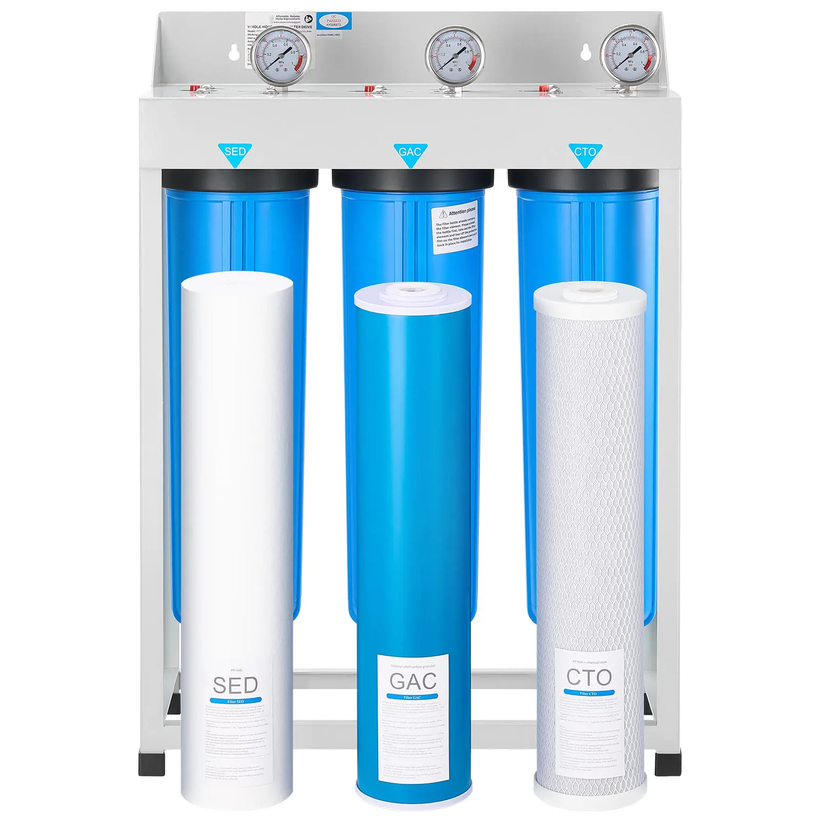 Whole House Water Filter System with Housewide Coverage, Multiple Filters, Easy Installation, and Low-Maintenance Design