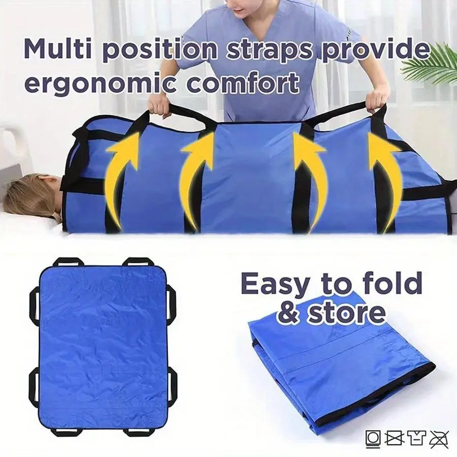 Extra Comfort Positioning Bed Pad (47"x40") - Waterproof Mattress Cover, Washable Medical Pad with Reinforced Handles, Lightweight Durable Fabric for Elderly Care, Camping Sleeping Gear Accessory