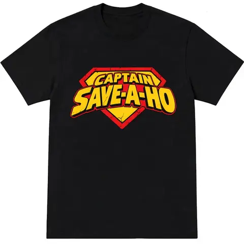 Captain Save a Ho Unisex T-Shirt, streetwear, summer outfits, guys gifts, summer clothes, gifts for him, graphic tee Sleeve Tee, men's shirts, t shirt, clothes for men