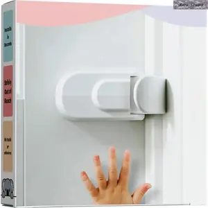 Baby Safety Door Lock – No-Drill Child Proof Door Handle Lock, Snap-On Toddler Safety Door Knob Lock, Easy Install Home Baby Proofing Essential for Bedroom, Bathroom, Kitchen & Apartment Safety Protection