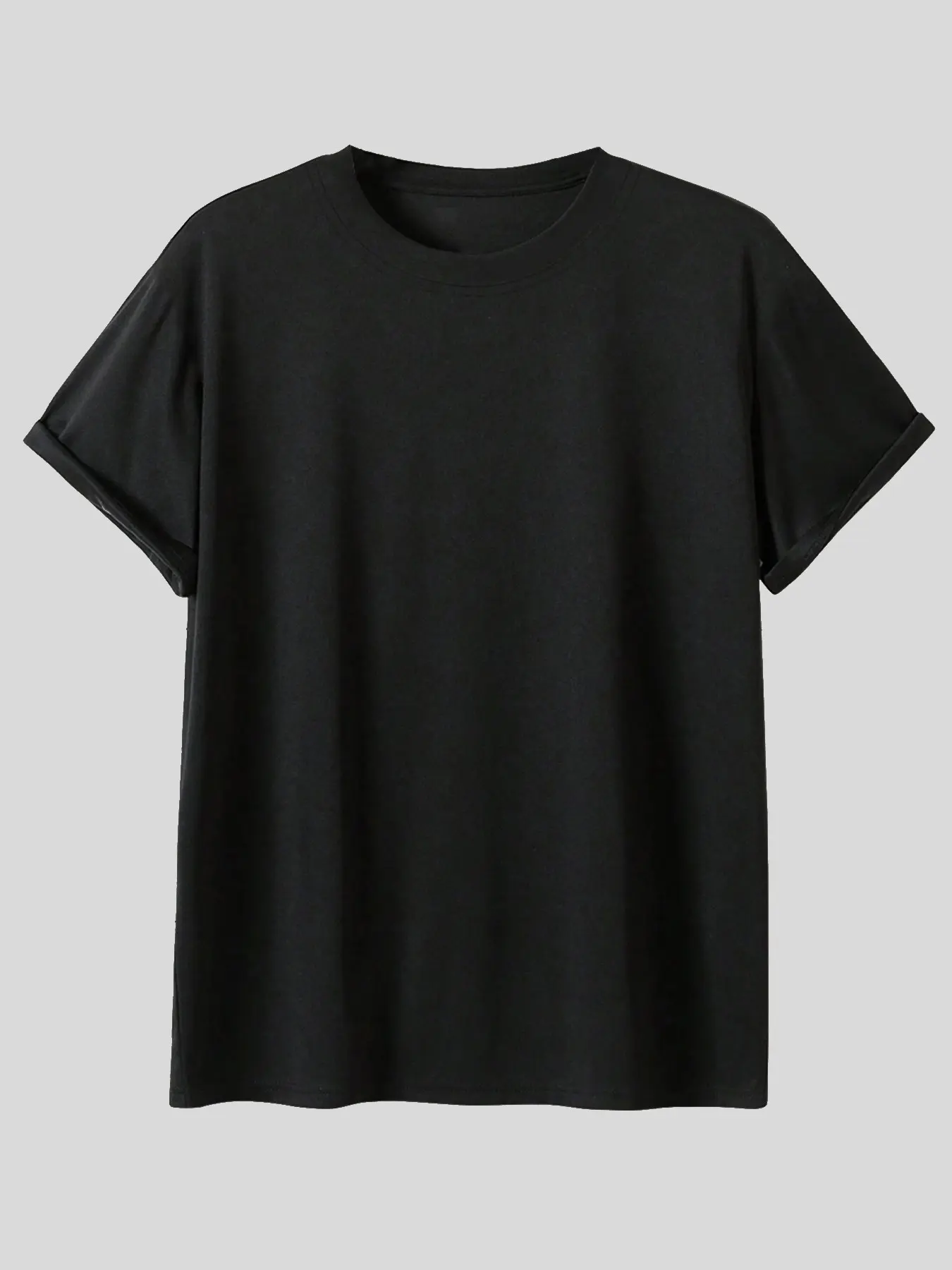 Unisex Plain Round Neck Short Sleeve T-Shirt, Casual Daily Wear, Campus Style, Travel, Home Relax, Date Outing, Spring Summer
