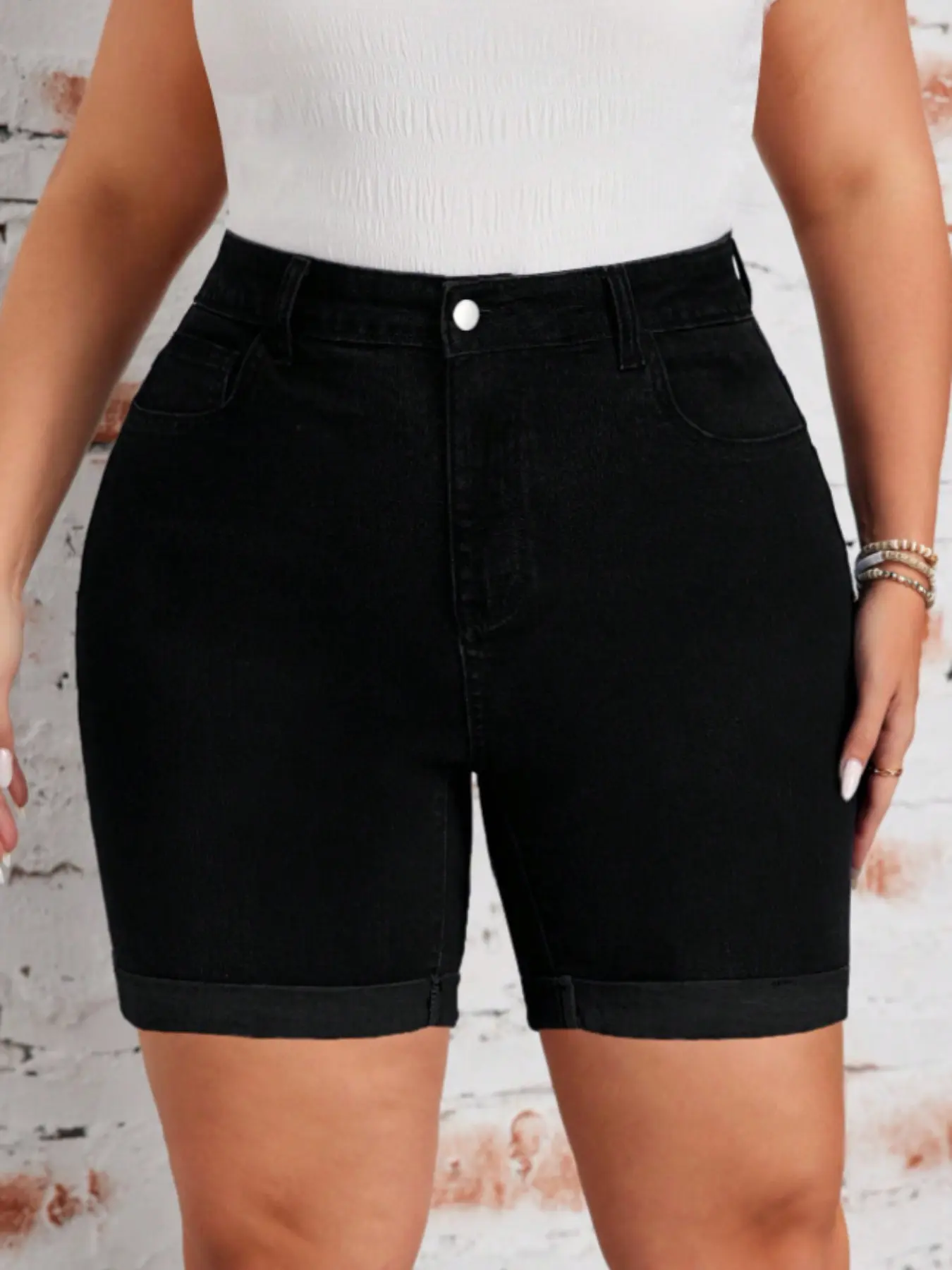 Women's High Waist Slimming Fitted Shorts, Casual Plain Design, Comfortable and Stylish, Perfect for Daily Wear, Everyday