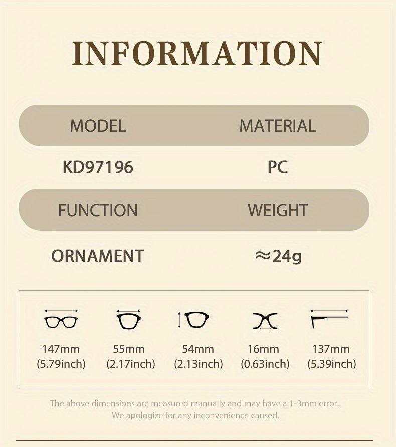 Ladies Elegant Square Frame Glasses, Stylish Contrast Design with Tortoiseshell Pattern, Lightweight Plastic Frame and Clear Lenses for Trendy Daily Wear