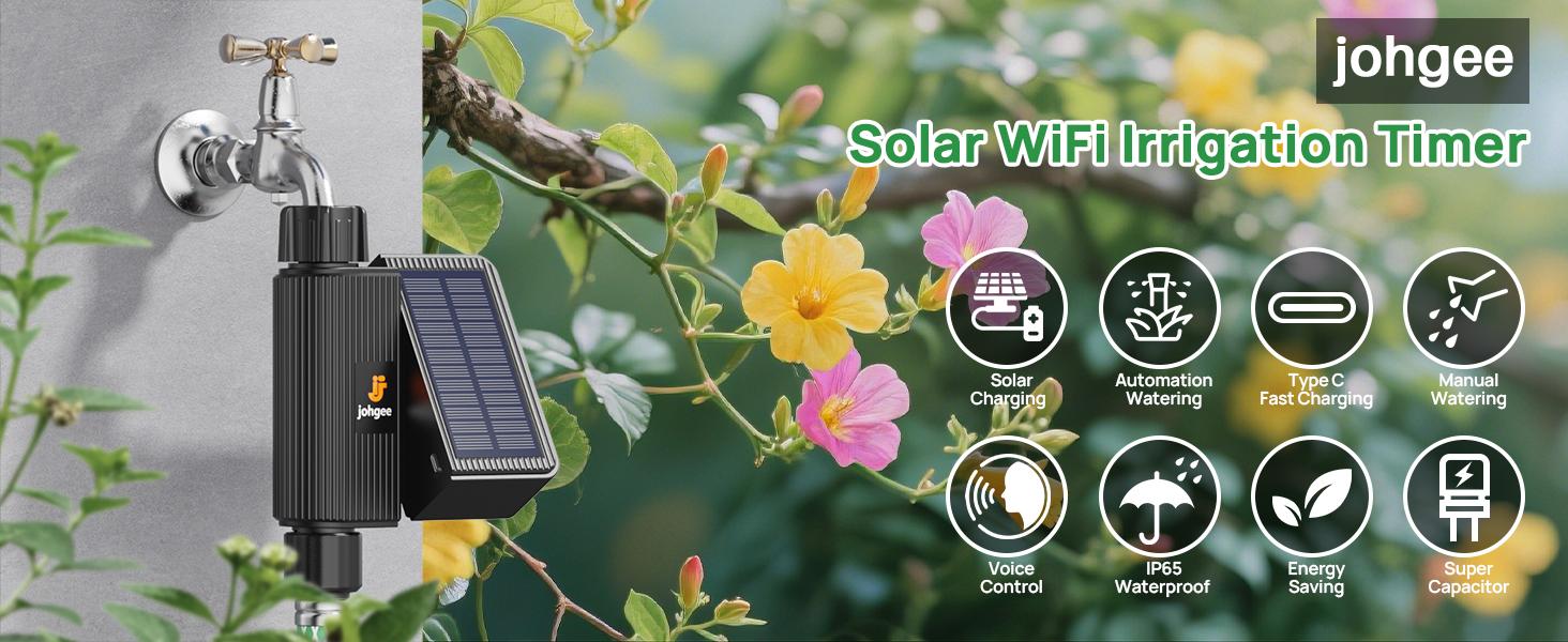 WiFi Sprinkler Timer, WiFi Timer for with Rain Delay/Manual/, Alexa & Life App, Irrigation Sprinkler Controller for Lawns Yard