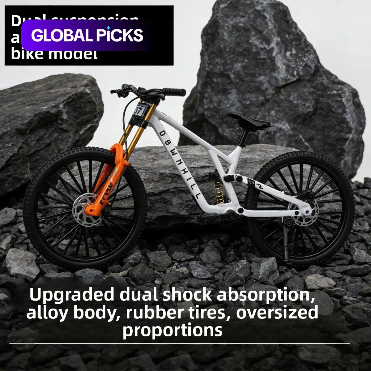 DH MTB Bike Model, 1:6 Scale Alloy Mountain Bike, Dual-Suspension Design, Home Office Decor, Collectible Gift, Birthday Present #GLOBAL PICKS