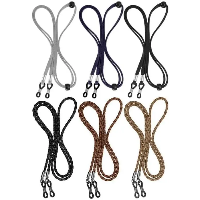 6 count Eyeglass Straps for Men & Women, Glasses Holder Chains Around  | Multicolor, Artificial leather, Anti-loss, Fashionable decoration for  Sunglasses, Daily Glasses and Reading Glasses