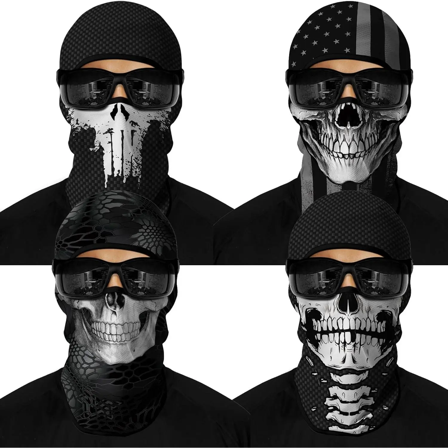 4PCS Balaclava Full Face ask Ski ask UV Protection Cover otorcycle Full Face ask for en Woen