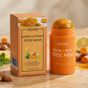 Turmeric & Vitamin C Mud Mask Stick, Deep Cleansing, Rejuvenating Face Mask Stick, Moisturizing Face Mask Stick for Women & Men