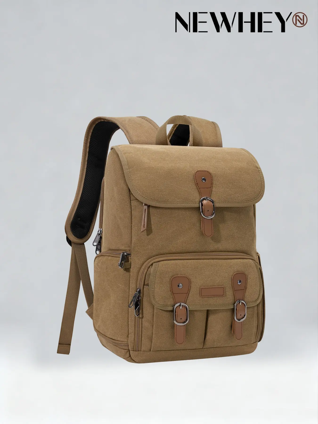 Professional Camera Backpack for Dslr/mirrorless, 15.6 Inch Laptop Bag, Tripod Holder, Rain Cover, Waterproof Anti-Theft Travel Rucksack, Canvas Backpack