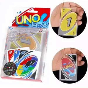 UNO H2O Splash-Proof Card Game, Clear Waterproof PVC UNO-Style Toy Cards for Summer Pool Parties, Leak-Proof Transparent Multiplayer Tabletop Board Game for Kids and Adults, Card Party Game, Card Games for Families