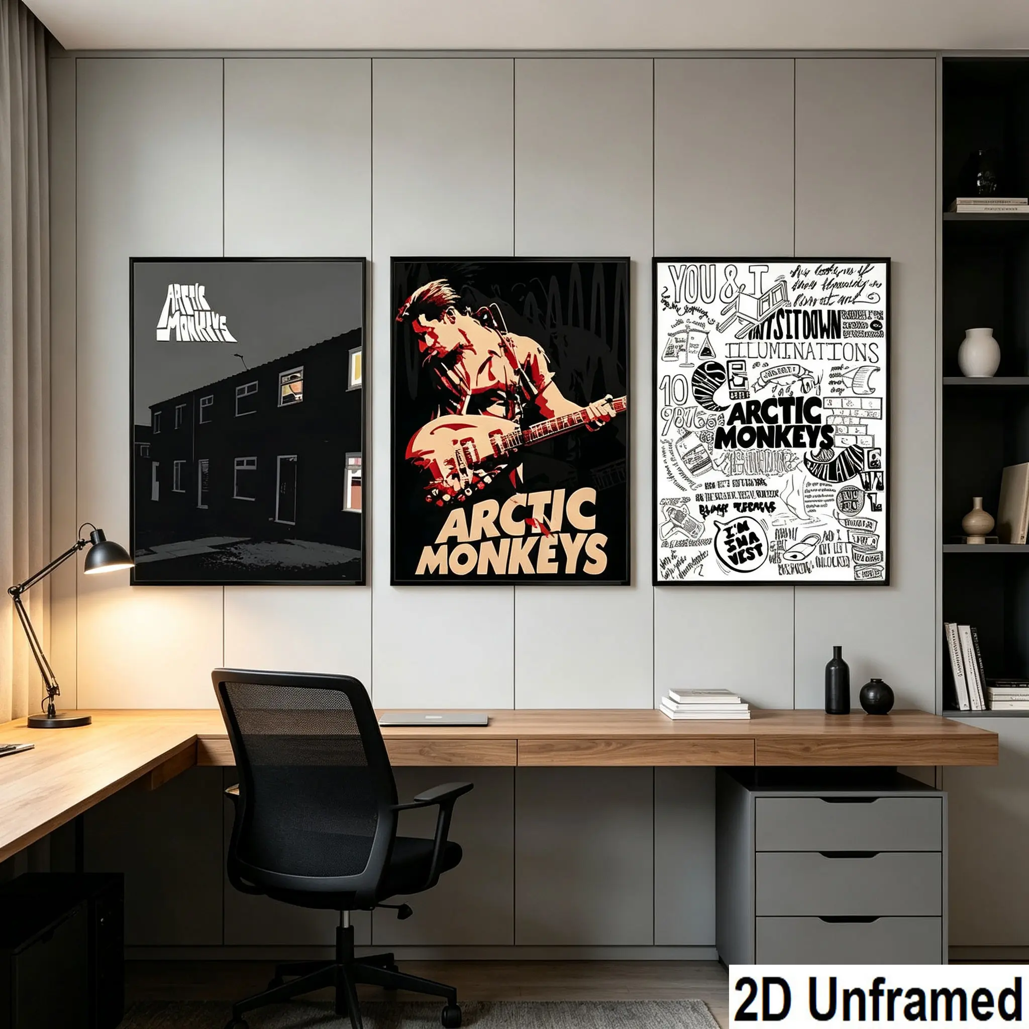 3pcs Arctic Monkeys Rock Wall Art, Vintage Guitarist Lyrics Poster, Waterproof Canvas, Multiple Sizes, Bedroom, Studio, Music Store Decor