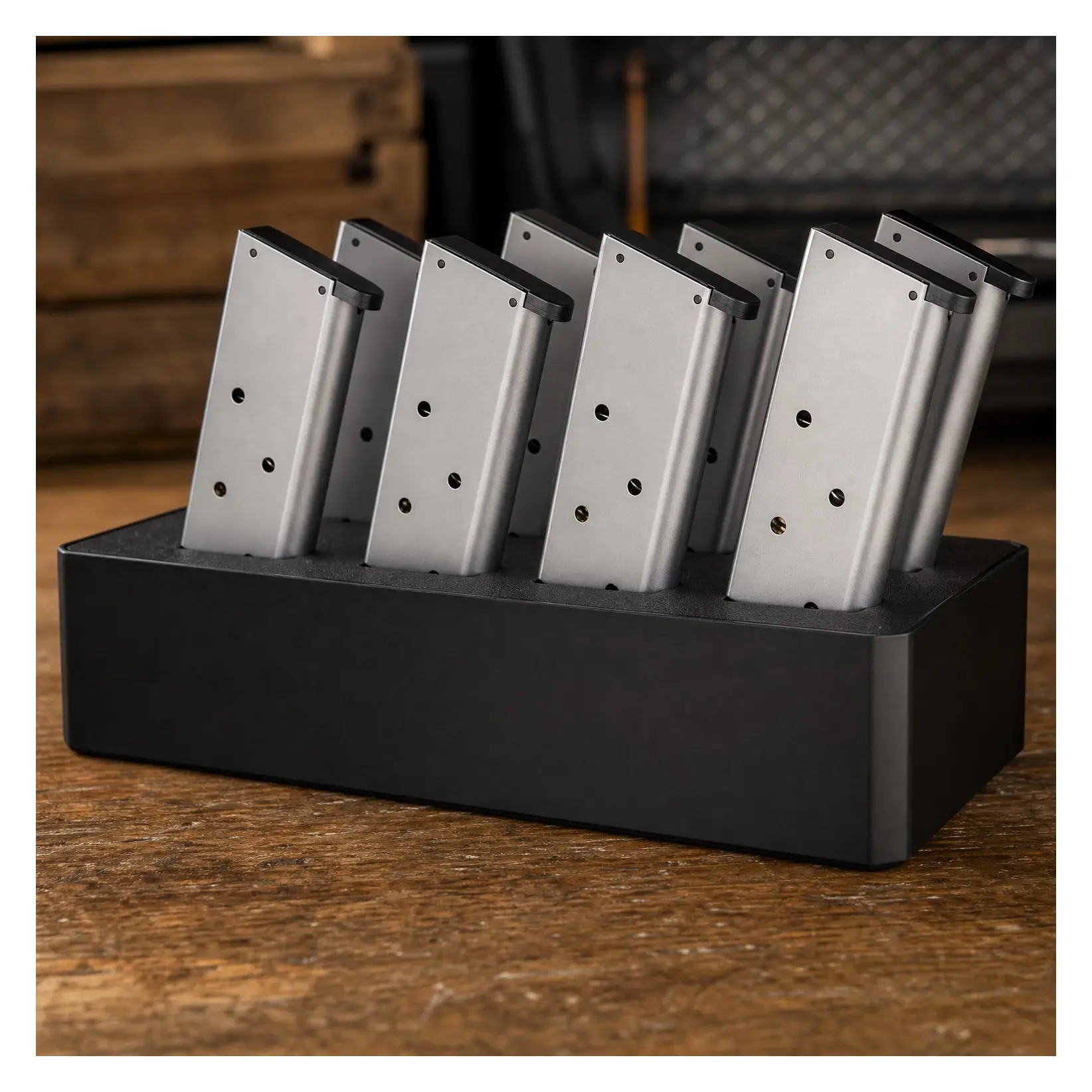 Modular 8-Slot Magazine Rack with High-Density Foam Ammunition StorageGift
