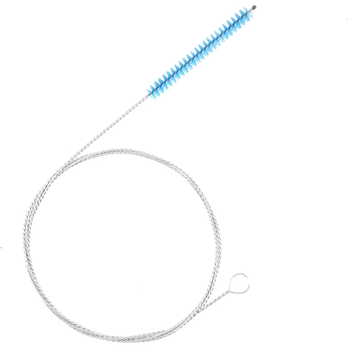 72 Inches Drain Brush, Flexible Nylon Brush for Cleaning Sunroof Drain, Refrigerator Drain, Aquarium Filter, Siphon Hose (Blue)