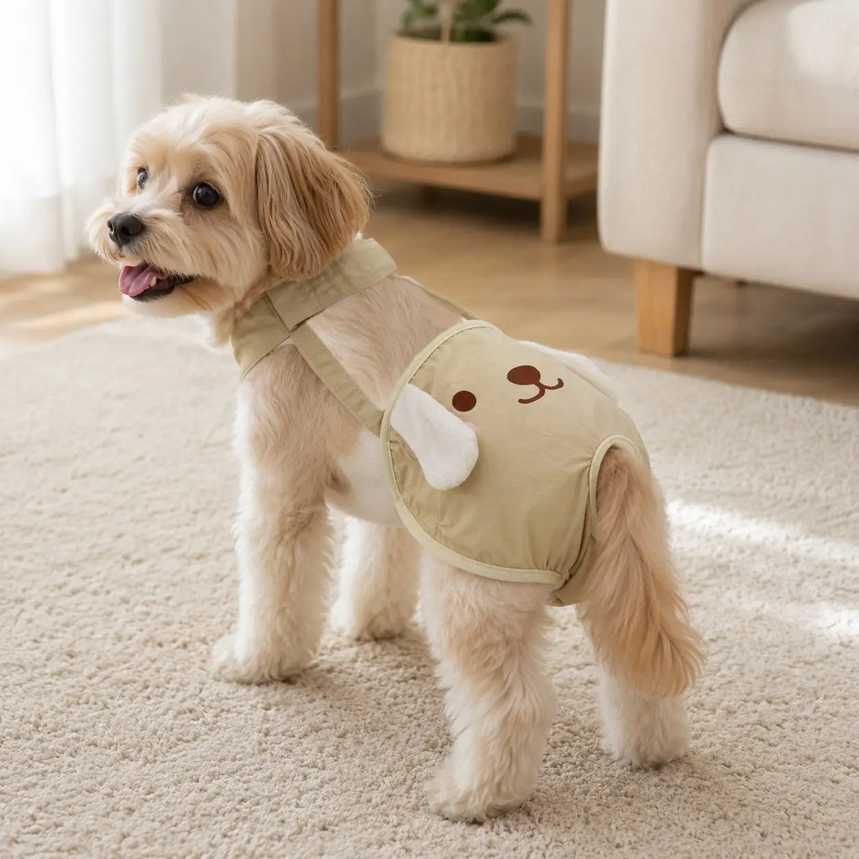 New Cartoon Cute Breathable Doggy Pant, Puppy Diapers, Elastic Waistband Leak-Proof, Comfortable Durable Pet Pad, Ideal for Female Dogs