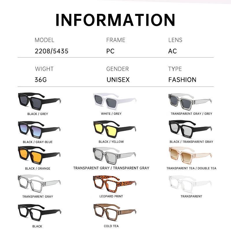 3-Pack Retro Square Sunglasses for Men & Women, Black & Translucent Frames with UV400 Protection, Y2K Trendy Stylish Shades Ideal for Summer, Beach, Travel & Streetwear