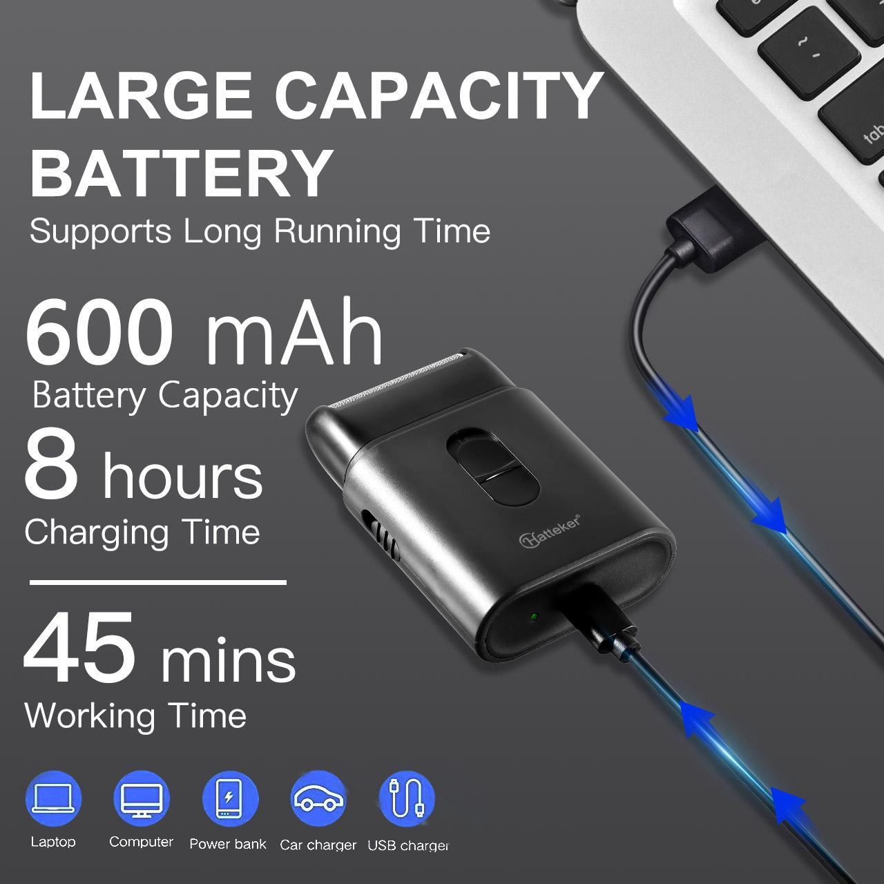 Portable Electric Hair Trimmer, 1 Box USB Rechargeable Beard Trimmer, Beard & Mustache Shaver, Great for Men Stylists Barber Barbershop Salon Home Use, Wireless Hair Trimmer, High Quality Trimmer