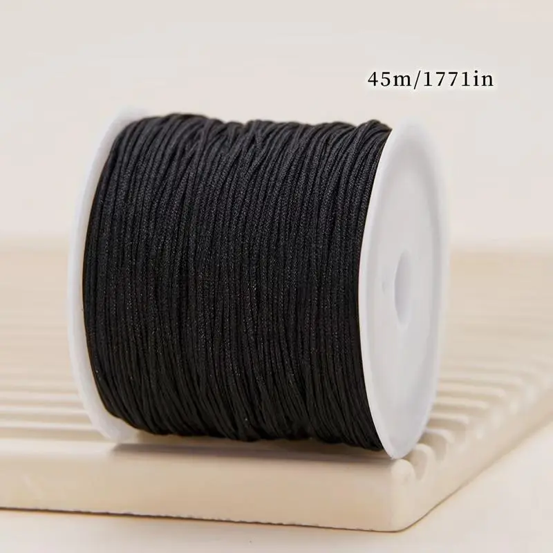 1pc 0.8mm Multicolor Thread, 45m/1771in Each Roll, Knot Thread For DIY Bracelet, Lace Crafting, Braiding Rope, Tassel And Beaded Jewelry Making, Jewelry Making Supplies