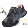Women's Work Safety Shoes, Nonslip Work Footwear, Workwear Boots, Anti-Slip Steel Toe Boots, Steel Toe Footwear, Durable PU Leather, Low Top, Casual Outdoor Hiking, All-Season Industrial Boot