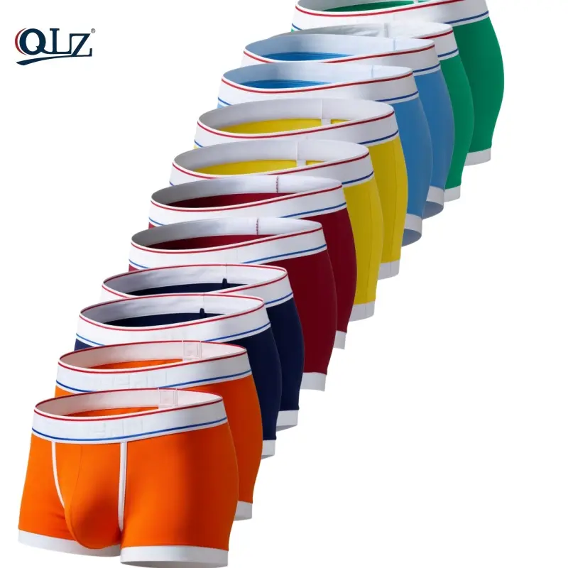 Multi-Pack - Men's Mid-Waist Plain Boxers 6-Pack Solid Color - Soft Bamboo Fabric, Breathable, Sweat-Wicking Comfortable Male Clothing for Summer summerwins,summerwins