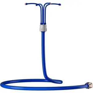Adjustable Standing Misters for Outside Patio, Portable Misting Cooling System with 4 Directional Nozzles, 6FT Water Mister for Hot Summer, Garden, Backyard, Beach, Camping, BBQ