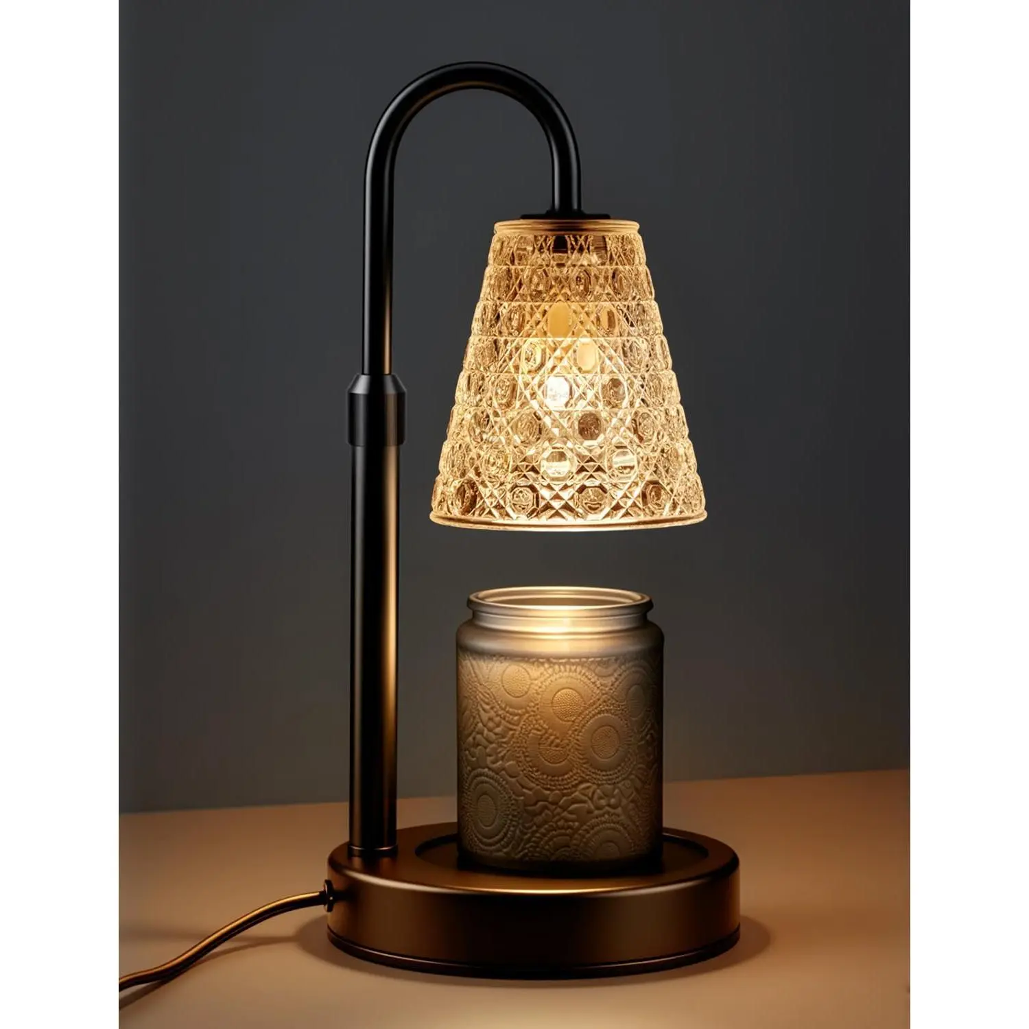 Candle Warmer Lamp with Timer Dimmable, Birthday Gifts for Women Mom, House Warming Gifts New Home Decor, Wax Melt Warmer for Jar Candles with 2 Bulbs, Black